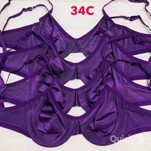 34C - NWT 4 pc Striped Texture Soft Cup Bras